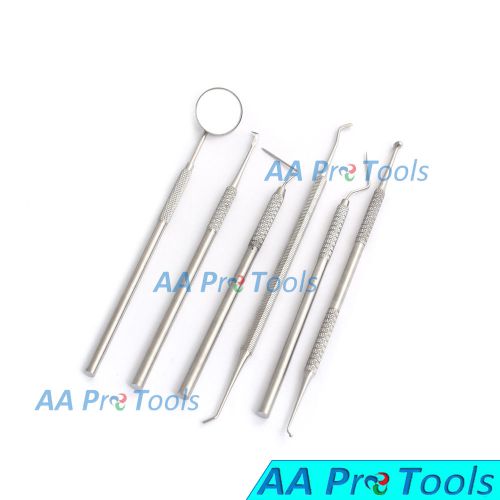 AA Pro: Dental Kit Tooth Scraper Mirror Scaler Set Tartar Calculus 6 Pieces