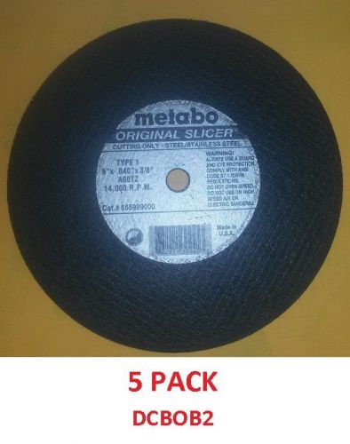 5 Pack Lot Metabo Slicer Cut Off Whl 6&#034; X .040 X 3/8&#034; A60TZ 55999 655999000