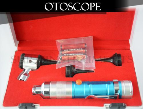 Otoscope set blue ent medical diagnostic instruments  (batteries included) for sale