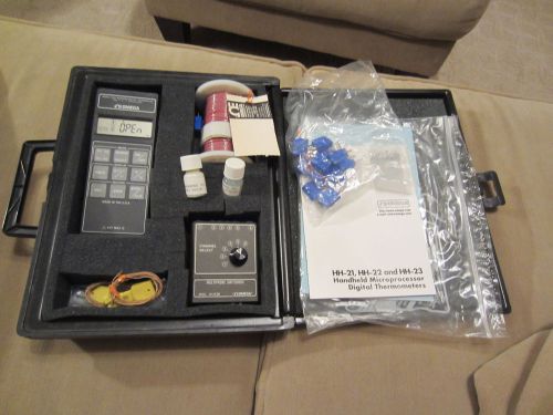 Omega HandHeld Digital Thermometer HH-23 Field Thermal Kit w TC Wire Switchbox