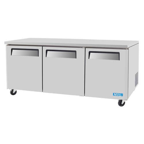 Turbo Air MUR-72, 72-inch Three-door Undercounter Refrigerator/Lowboy - 19 Cu. F