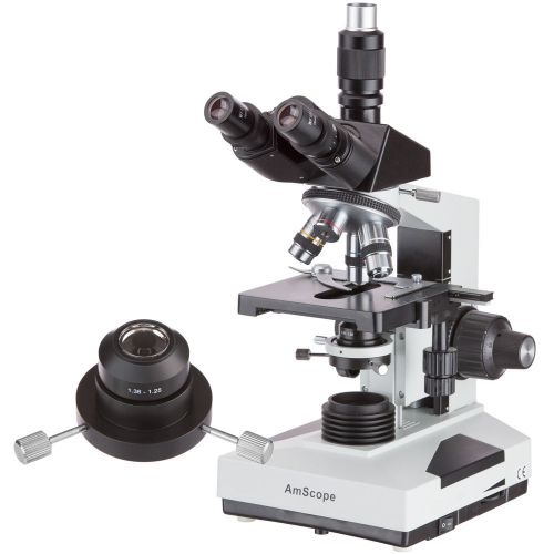 40X-2000X Trinocular Compound Darkfield Microscope with Oil Condenser