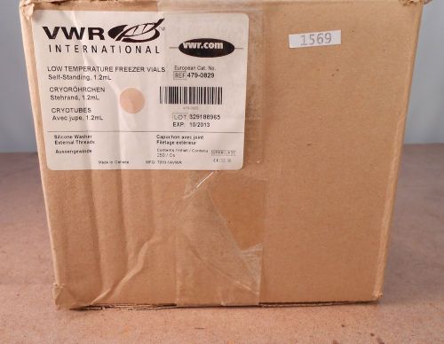 Vwr 479-0829 low temperature freezer vials 1.2ml (1569) for sale