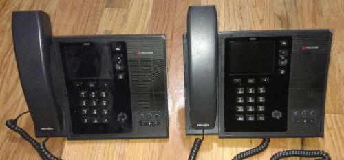 LOT of 2 x POLYCOM CX600 VOIP IP Telephones POE 2201-15942-001