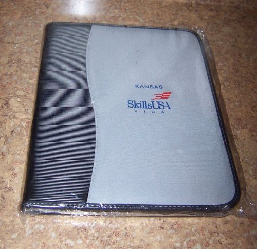 Kansas SkillsUSA VICA Gray Black Padded Note Pad Notebook Portfolio New