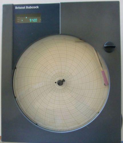 Bristol babcock 12” model 4500d1 circular chart recorder with digital display for sale