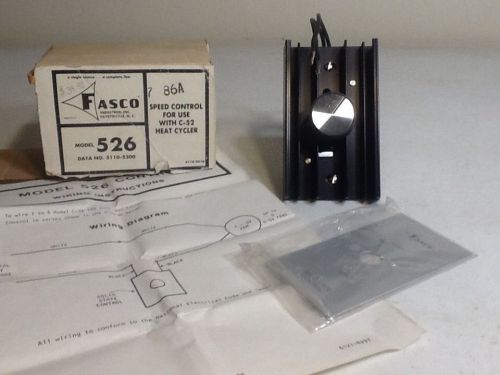 FASCO Model 526 Speed Control for use with C-52 Heat Cycler Fan NEW