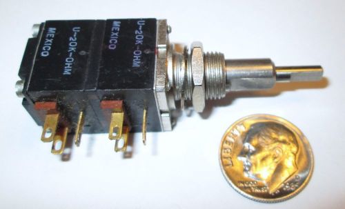 Allen-bradley mod pot 20k - 20k ohm linear  dual concentric potentiometer  nos for sale
