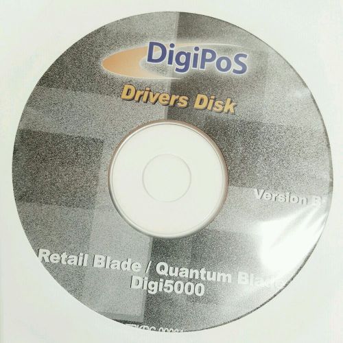 Digipos Pos Drivers Disc Version 8 Retail Blade / Quantum Blade Digi5000 CD