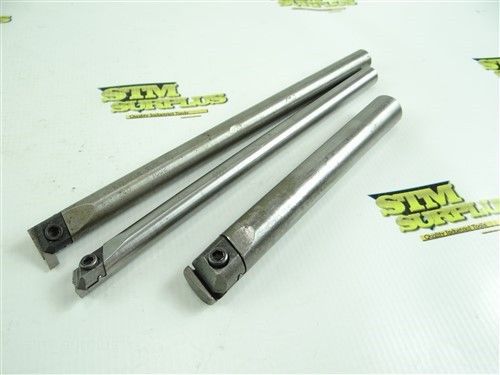 LOT OF 3 EVEREDE TOOL CO INDEXABLE BORING BARS   1/2&#034; 9/16&#034; &amp; 3/4&#034; SHANK
