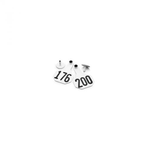 3 star medium white cattle id tags numbered 176-200 for sale