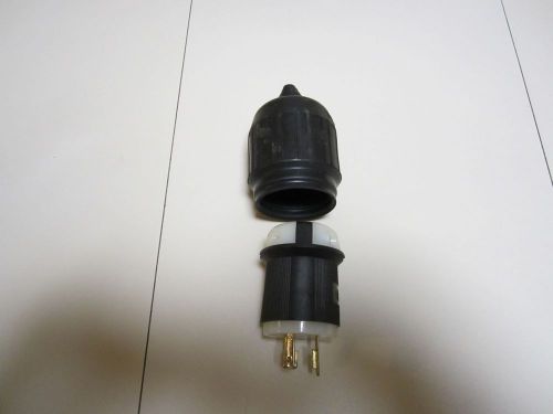 Hubbell  twist and turn 20 Amp  125 Volt  Plug with rubber cover boot