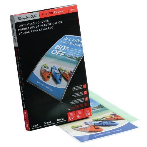 Swingline GBC EZUse Thermal Laminating Pouches, Legal Size, 5 mil, 100 Pack