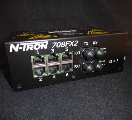N-TRON/Redlion 708FX2-ST Fully Managed 8-port Ethernet Switch, ST connector