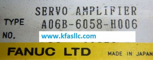 Fanuc Servo Amplifier A06B-6058-H006 or A06B6058H006 REPAIR SERVICE