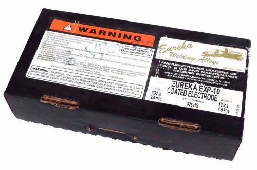 NIB EUREKA EXP-10 COATED ELECTRODE HEAT NUMBER 326 HG, 10LBS, SIZE: 3/32&#039;&#039;