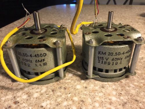 Two 2 SPEED HYSTERESIS SYNCHRONOUS MOTORS VINTAGE 115v 60hz 6mf NOS 20 50-450D