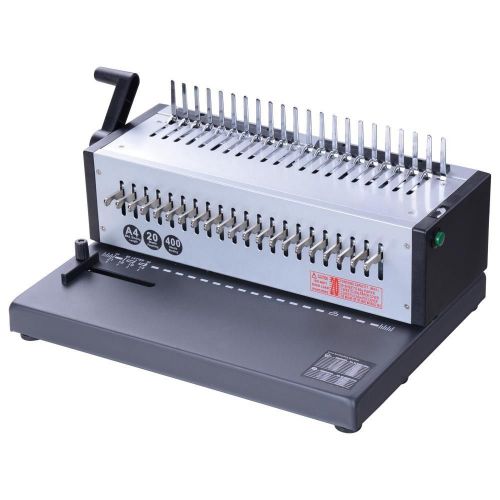 Electric 1-21 Hole 400 Sheet Paper Comb Binding Machine Punch Binder Puncher