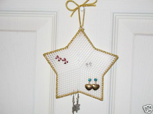 * Hanging Earring Holder  GOLD GLITTER STAR