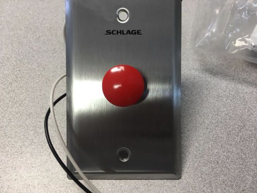 Schlage 701 RD X MOM Entry Level Red Push Button Stainless 12/24 VDC