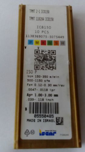 Iscar TPMT 2-1 110204 IC8150 Carbide Inserts 10Pc