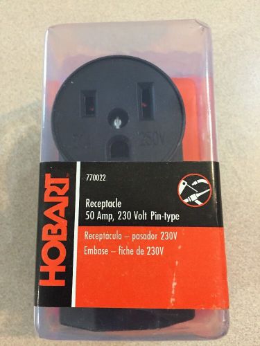 Hobart Surface Mount High Amp Straight Blade Power Receptacle 230V Pin-Type 50A