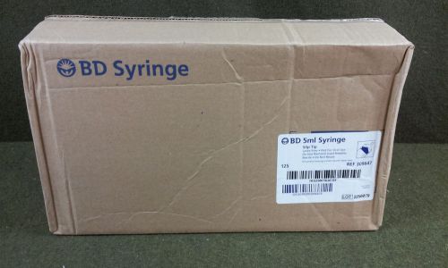 New BD 5ml Syringe Slip Tip REF 309647 Box of 125