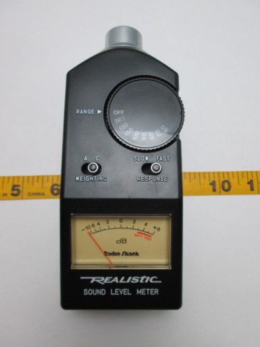 Realistic Sound Level Meter -10 to +6 dB 33-2050 Battery Powered Portable T