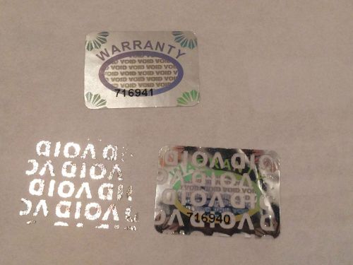 189 xWarranty Void Hologram Tamper proof Label 20mm x15mm Security Sticker Silv