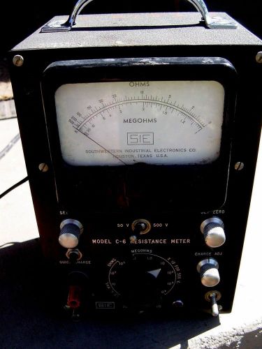 Vintage SIE TEXAS Model C-6 Resistance Meter MEGOHMS