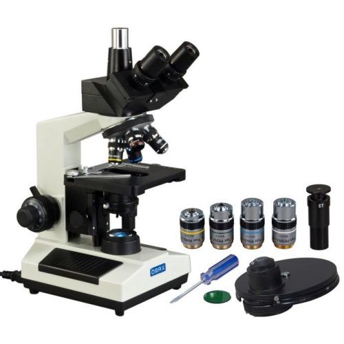 OMAX Phase Contrast LED Trinocular Laboratory Compound Microscope 40X-2500X