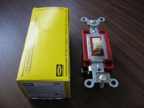 New Hubbell HBL1221I Ivory Toggle Switch 20 Amp, 120/277 Volt