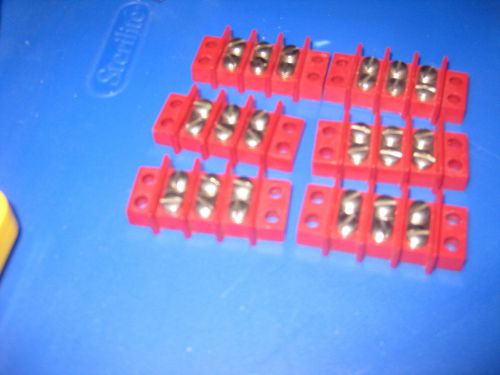(Lot of 6)Cinch  3 position Terminal Block Strips #601