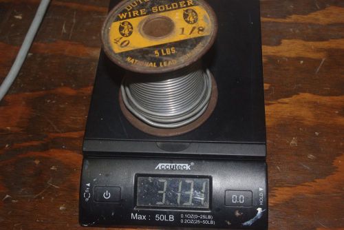 Vintage DUTCH BOY Solid Wire Solder 1/8&#034; Dia. Grade 40/60