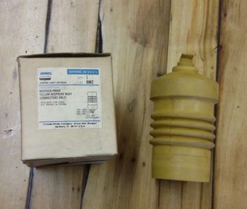 Cooper / Crouse Hinds Weather-Protective Plug Boot  Yellow Neoprene