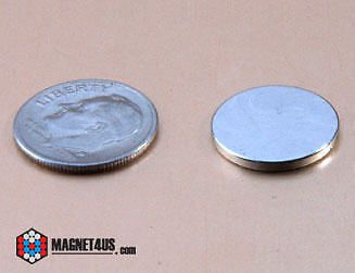 6pcs hobby craft fridge magnets Neodymium Rare earth Disc 5/8&#034;dia x 1/16&#034;thick