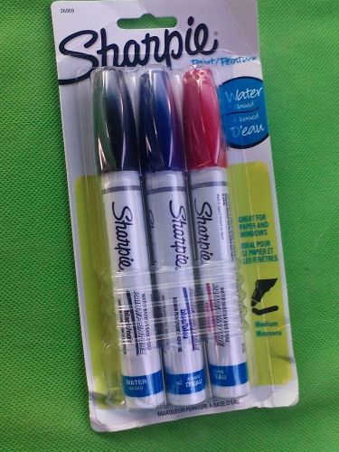 Sharpie Water-Based Medium Point Paint Markers, 3 Colored Markers(36969)