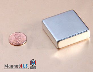 1 quality neodymium 2&#034;x 2&#034;x 1/4&#034;thick earth magnet cube block sale super strong for sale