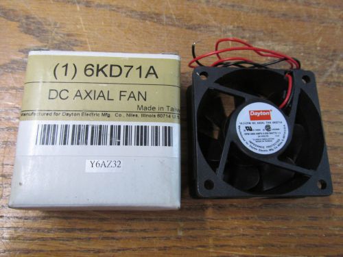 NEW NOS Dayton 6KD71A DC Axial Fan 19.3 CFM 3800RPM 0.056 Amps 1.3 Watts 24 Volt