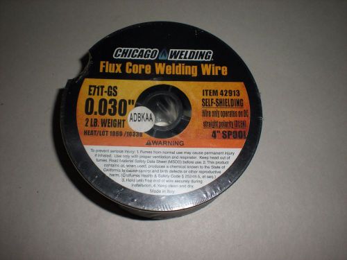 Chicago Welding Flux Core Welding wire, 2 lbs; 0.035&#034;; NEW 4&#034; Roll;