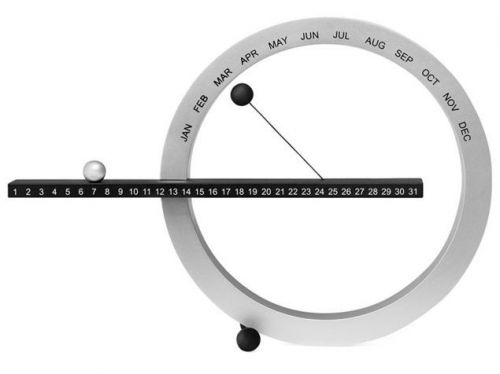 5.5 &#034;x 8&#034; modern magnetic perpetual desk calendar contemporary novelty gift moma for sale