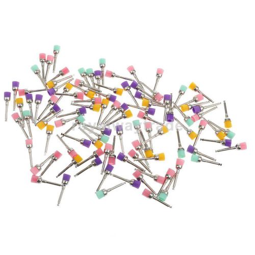 100pc dental nylon flat polish polishing prophy colorful bowl brushes supply for sale