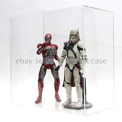 Clear acrylic case / showcase for collectibles w/door, easy diy, 12 inch figure for sale