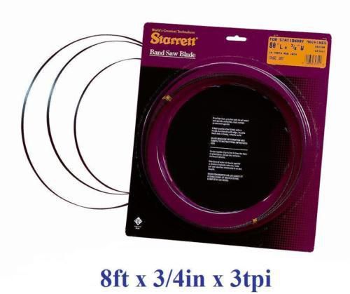 96&#034; INCH (8&#039; FT) x 3/4&#034;  x 3T Starrett Band Saw Blade