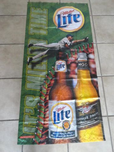 MATRIX PATENTED DISPLAY SYSTEMS MILLER LITE IT&#039;S MILLER TIME BANNER 72&#034;X35&#034;