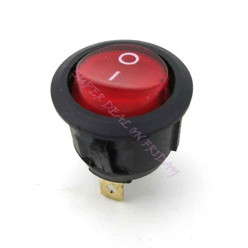 5 X Round Red 3 Pin Spdt On-off Rocker Toggle Switch Snap-in Dot Car Boat