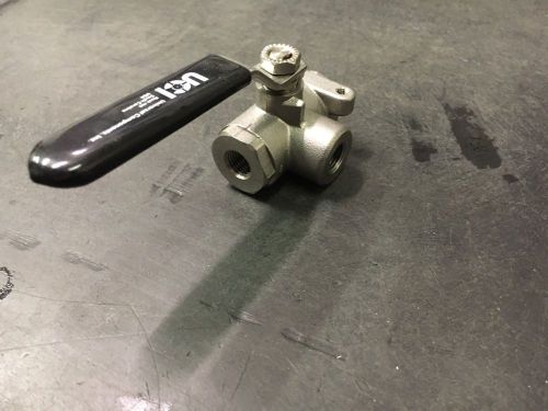 C8FM,3way,1/4&#034;,SS, APOLLO BALL VALVE.  NEW  AKA:SHM-2T