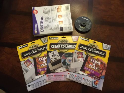 Memorex Fellowes NEATO CD/DVD Laser ink jet Label Jewel Case Insert Booklets Lot