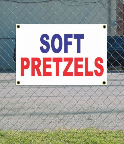2x3 SOFT PRETZELS Red White &amp; Blue Banner Sign NEW Discount Size &amp; Price