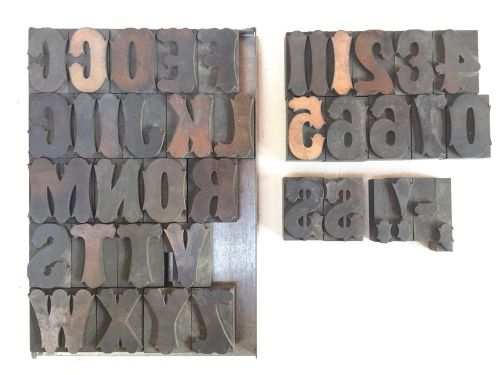 Antique Letterpress Wood Type - Gothic Tuscan Condensed 2.5&#034; Tall